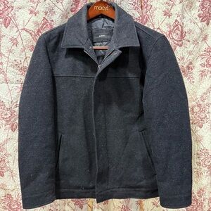 Alfani 100% Wool Charcoal Gray Zip Front Jacket Men’s Small